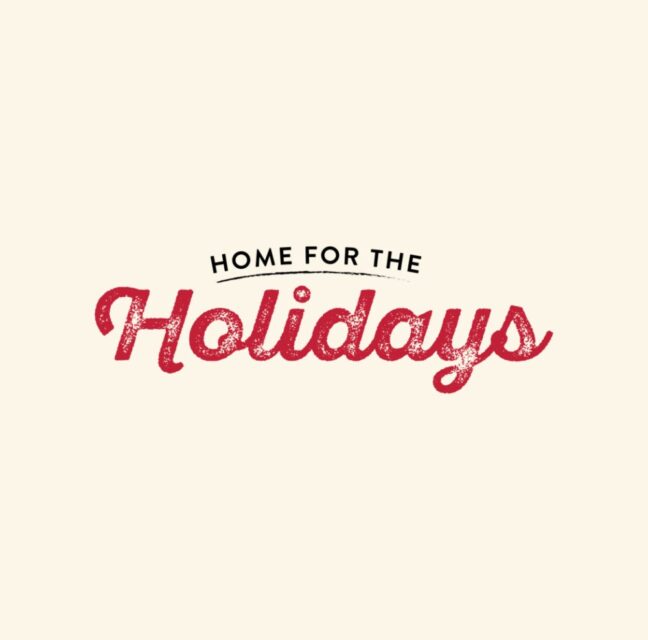 Home for the Holidays lettering