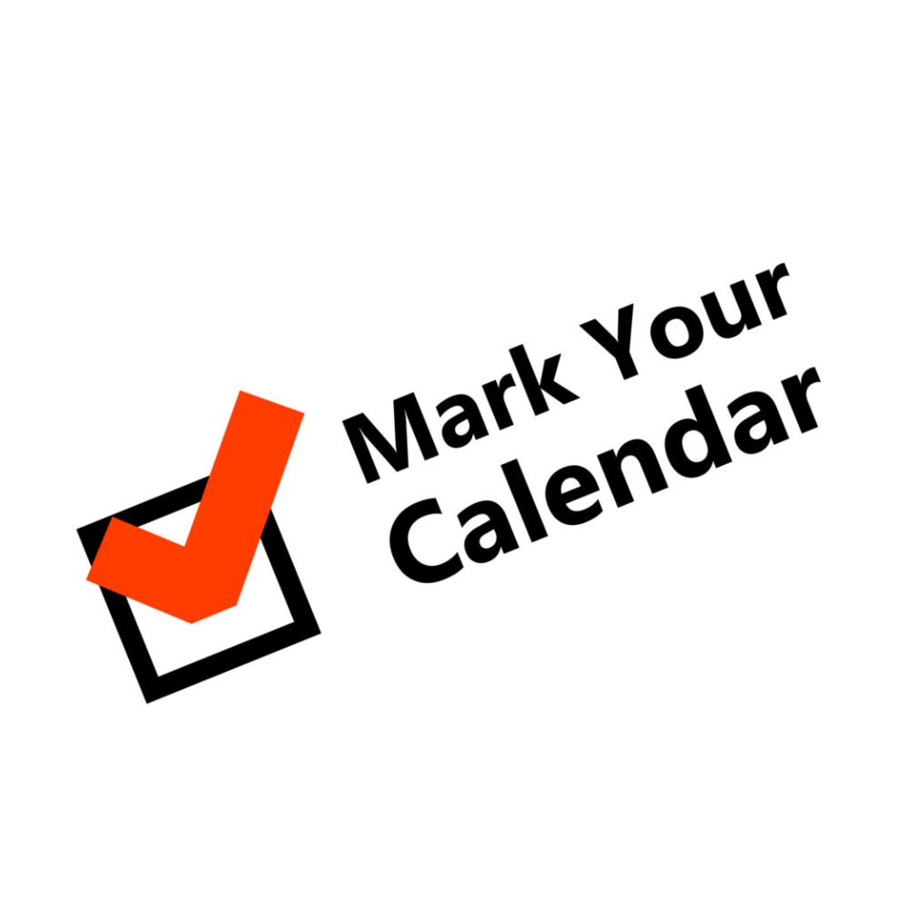 Mark Your Calendar clip art with a red check mark