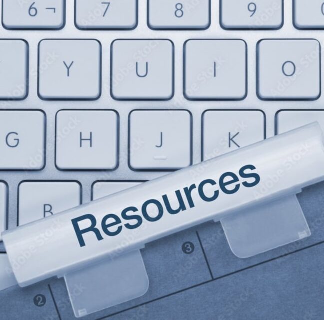 Keyboard with a Resources file tab