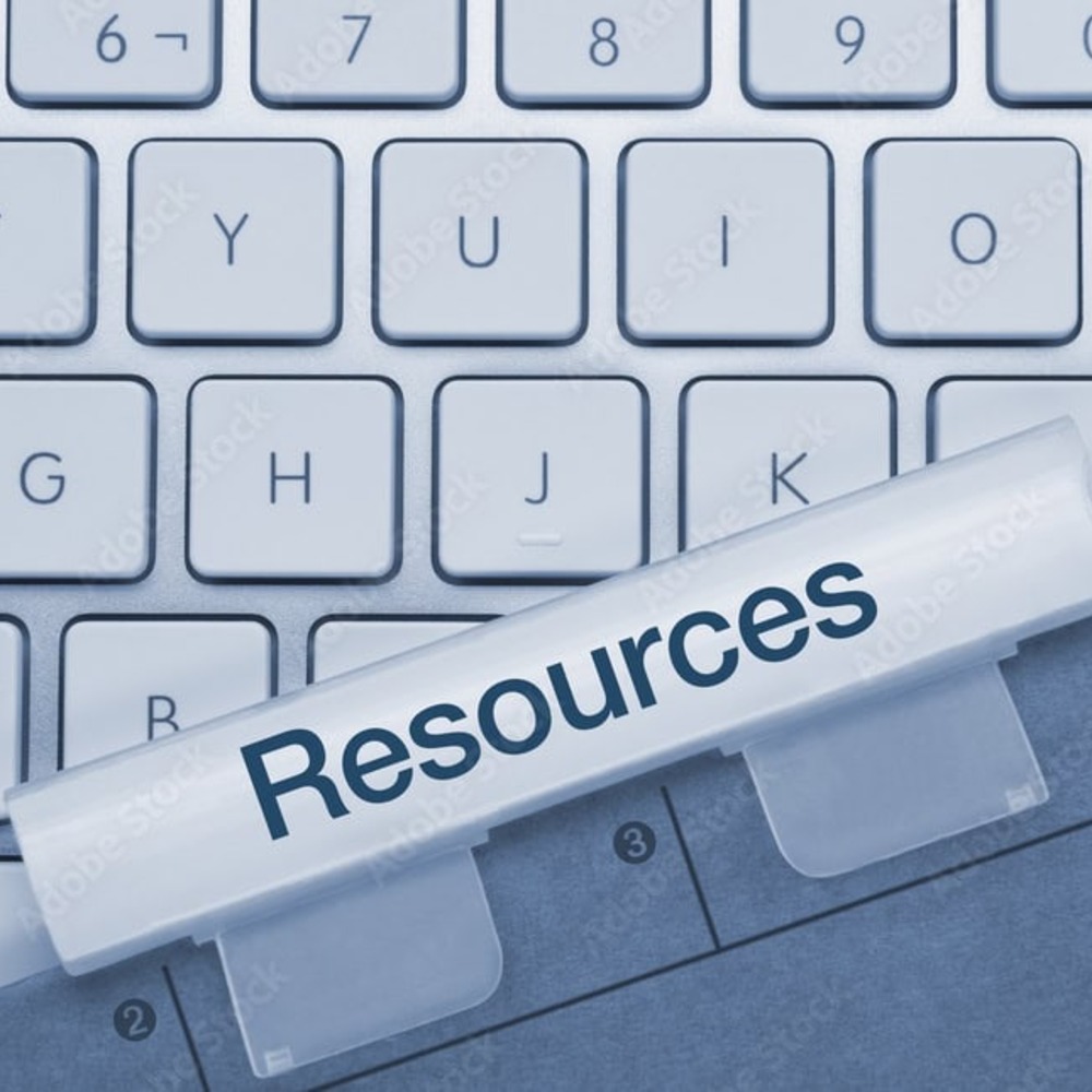 Keyboard with a Resources file tab
