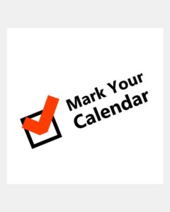 Mark Your Calendar graphic with a red check mark
